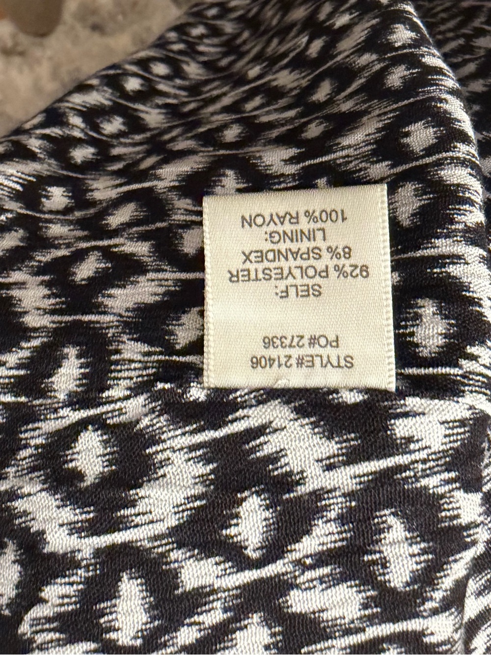 Skies Are Blue Teal Open-Front Blazer with Patterned Black-and-White Lining - Picture 5 of 9